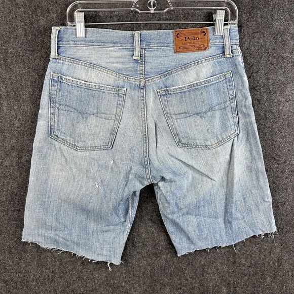 Polo Ralph Lauren Bermuda Jean Shorts Women's 27 Blue Sutton Boyfriend Cut Off - Picture 2 of 10